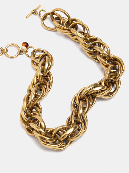 Short Necklace With Interlocking Links