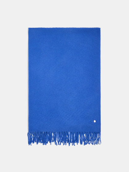Pleated Scarf With Fringes