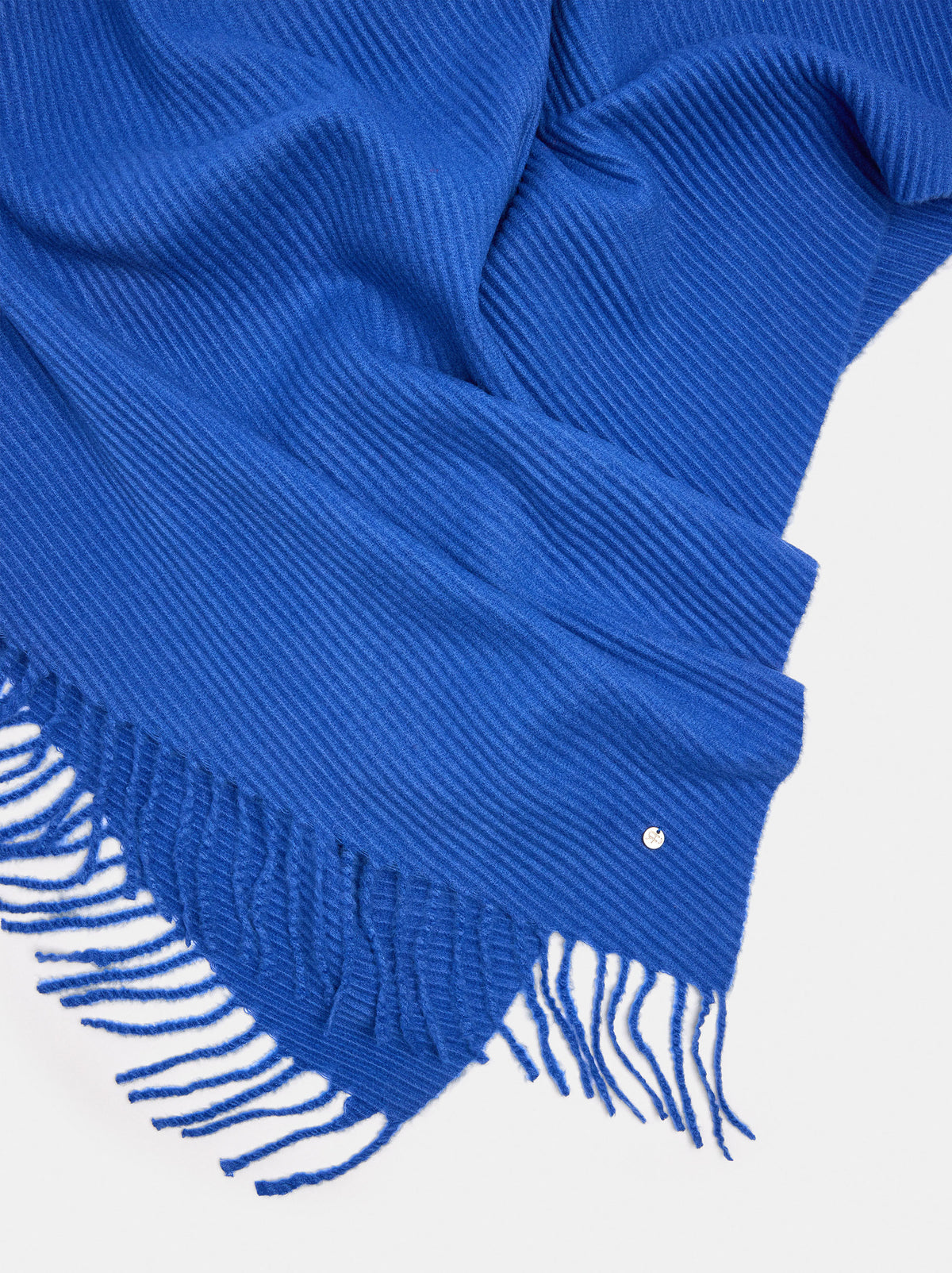 Pleated Scarf With Fringes