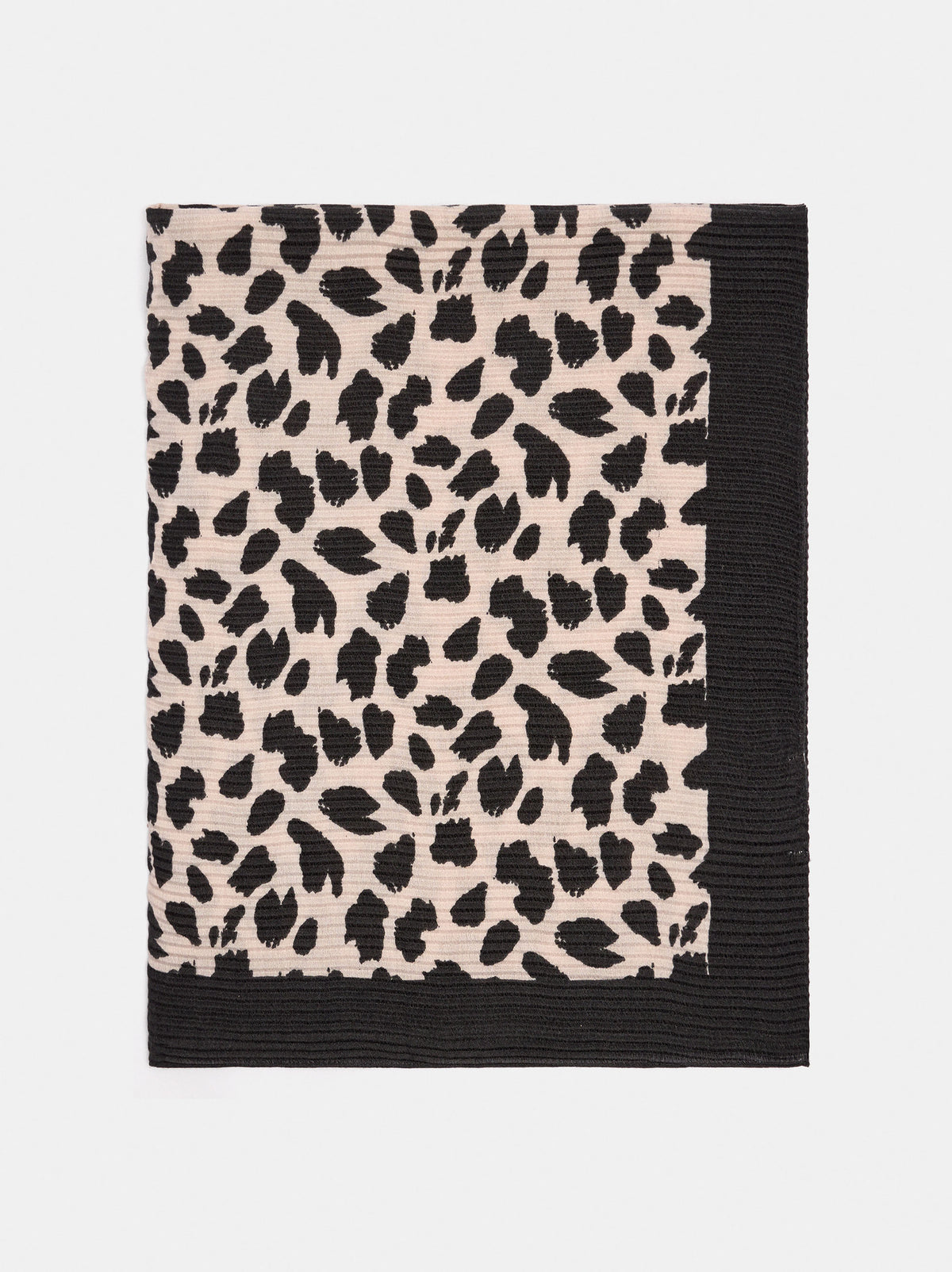 Animal Print Ribbed Scarf