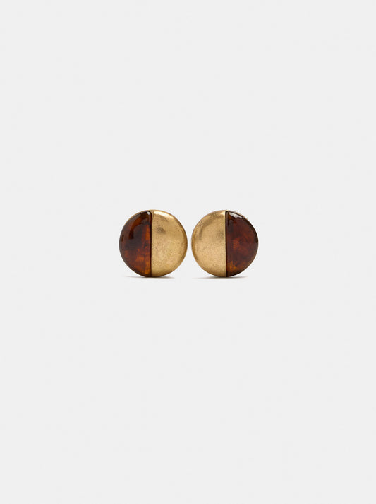 Bicolor Circle Earrings