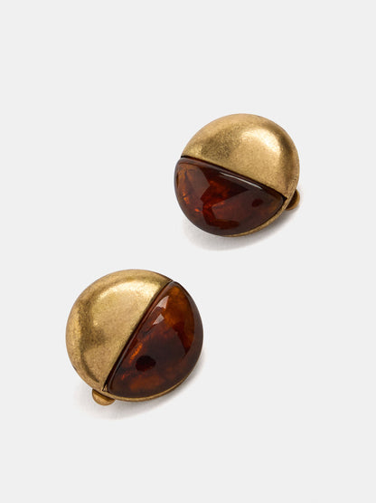 Bicolor Circle Earrings