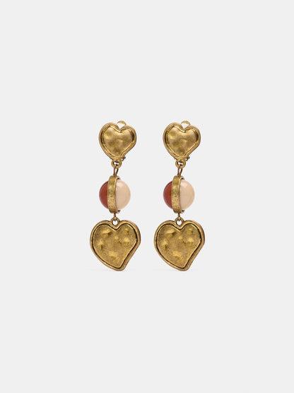 Long Heart Earrings