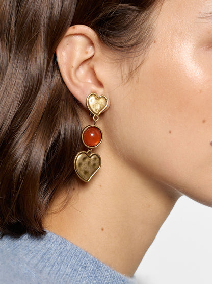Long Heart Earrings