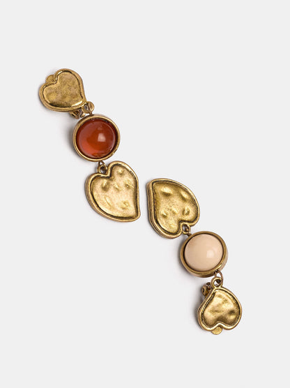 Long Heart Earrings