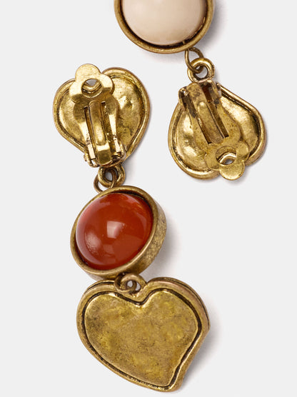 Long Heart Earrings