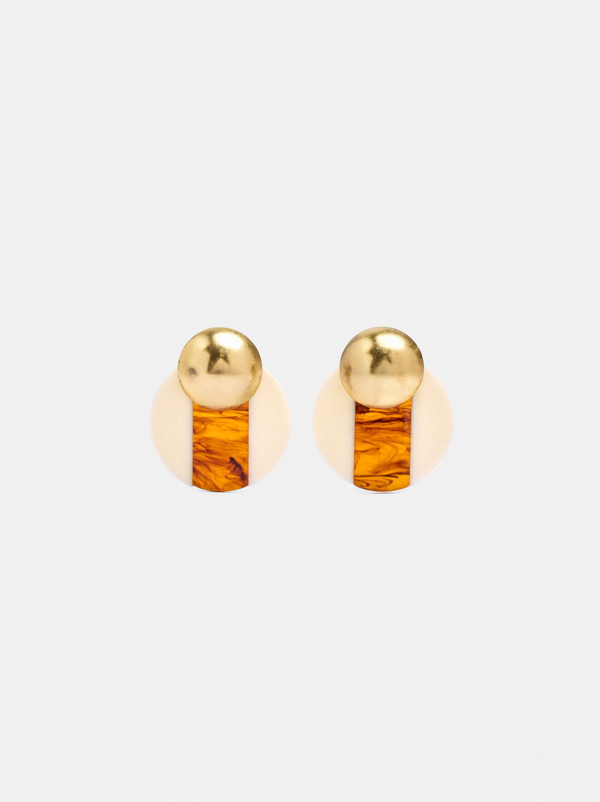Round Bicolor Earrings