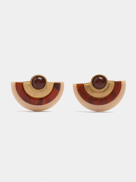 Bicolor Fan Earrings