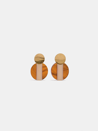 Round Bicolor Earrings