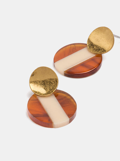 Round Bicolor Earrings