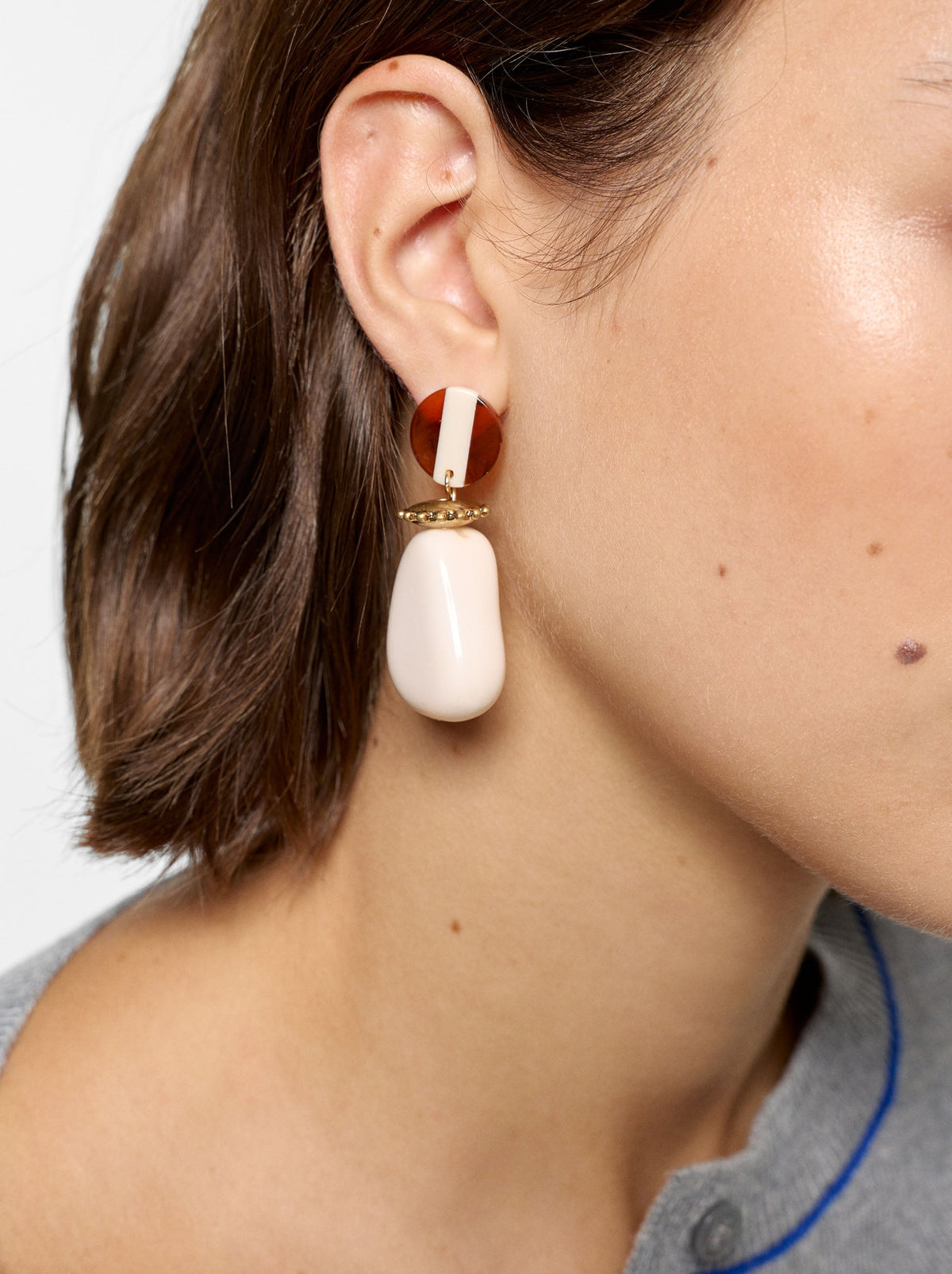 Long Resin Pendant Earrings