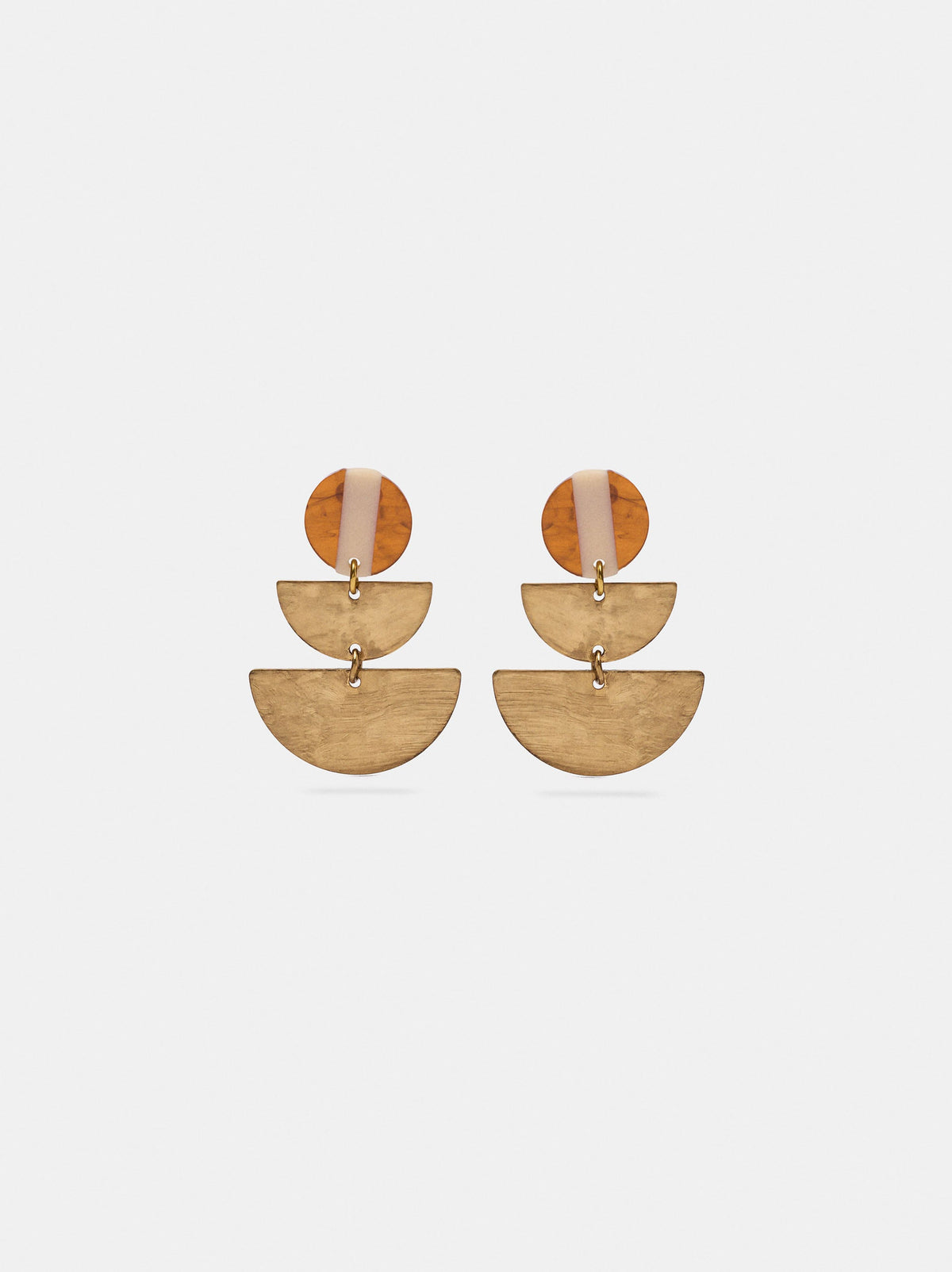 Geometric Bicolor Base Earrings