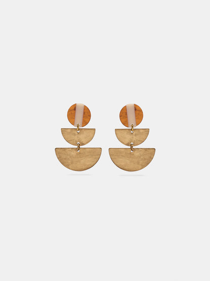 Geometric Bicolor Base Earrings