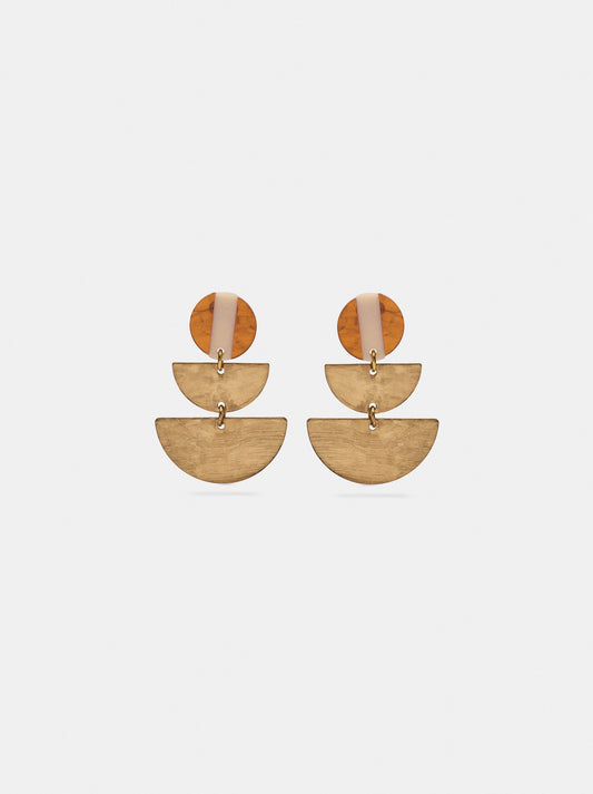 Geometric Bicolor Base Earrings
