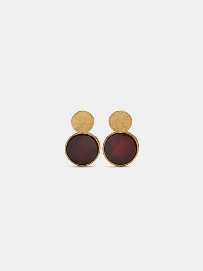 Round Stone-Effect Earrings