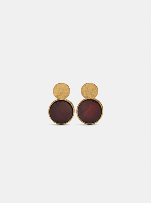 Round Stone-Effect Earrings