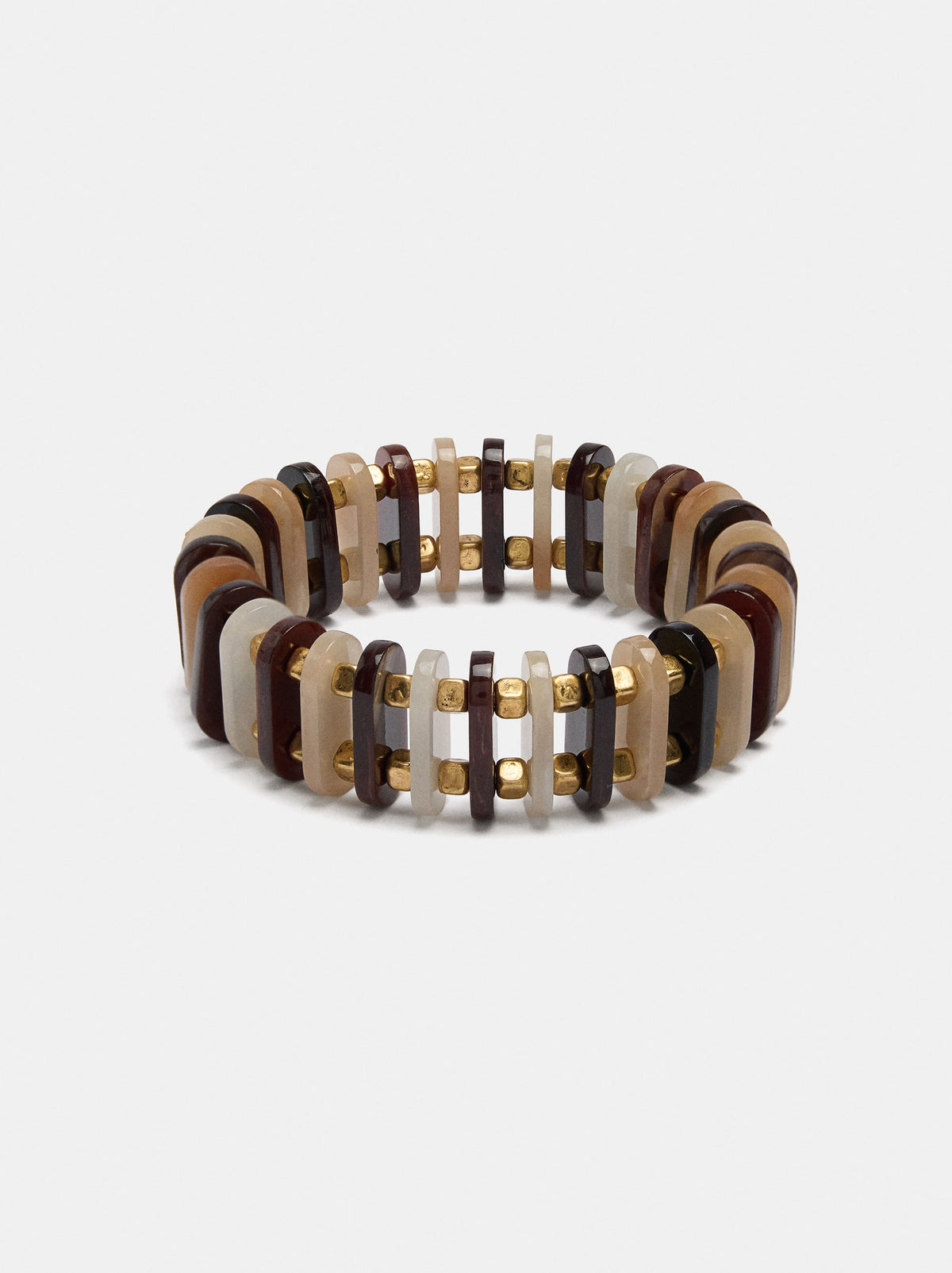 Elasticated Bracelet With Oval Bars