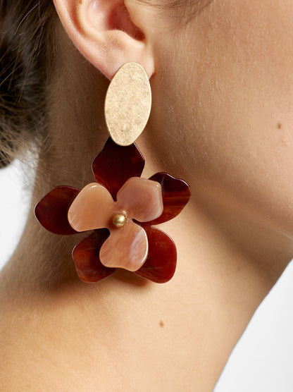 Maxi Double Flower Earrings