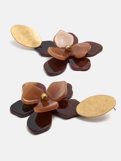 Maxi Double Flower Earrings