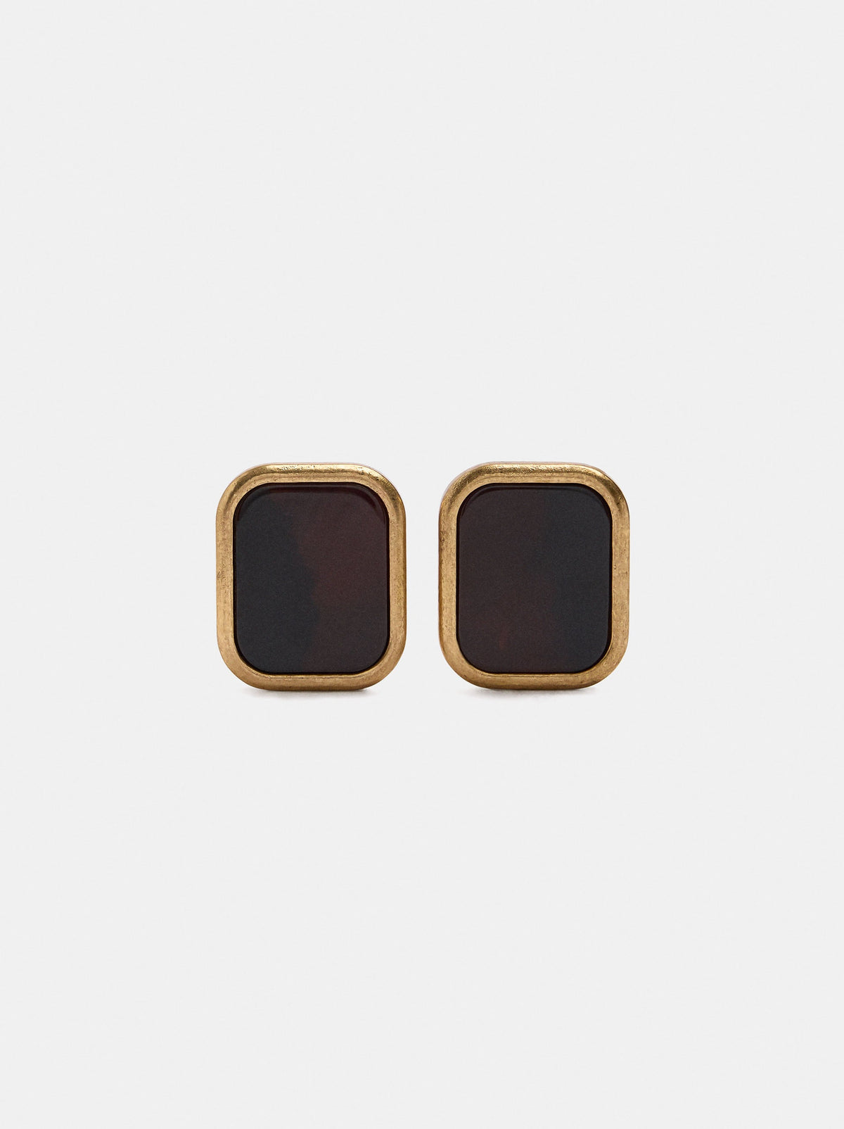 Maxi Square Stone-Effect Earrings