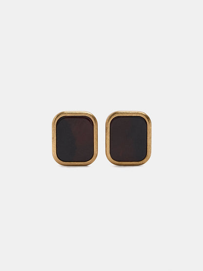 Maxi Square Stone-Effect Earrings