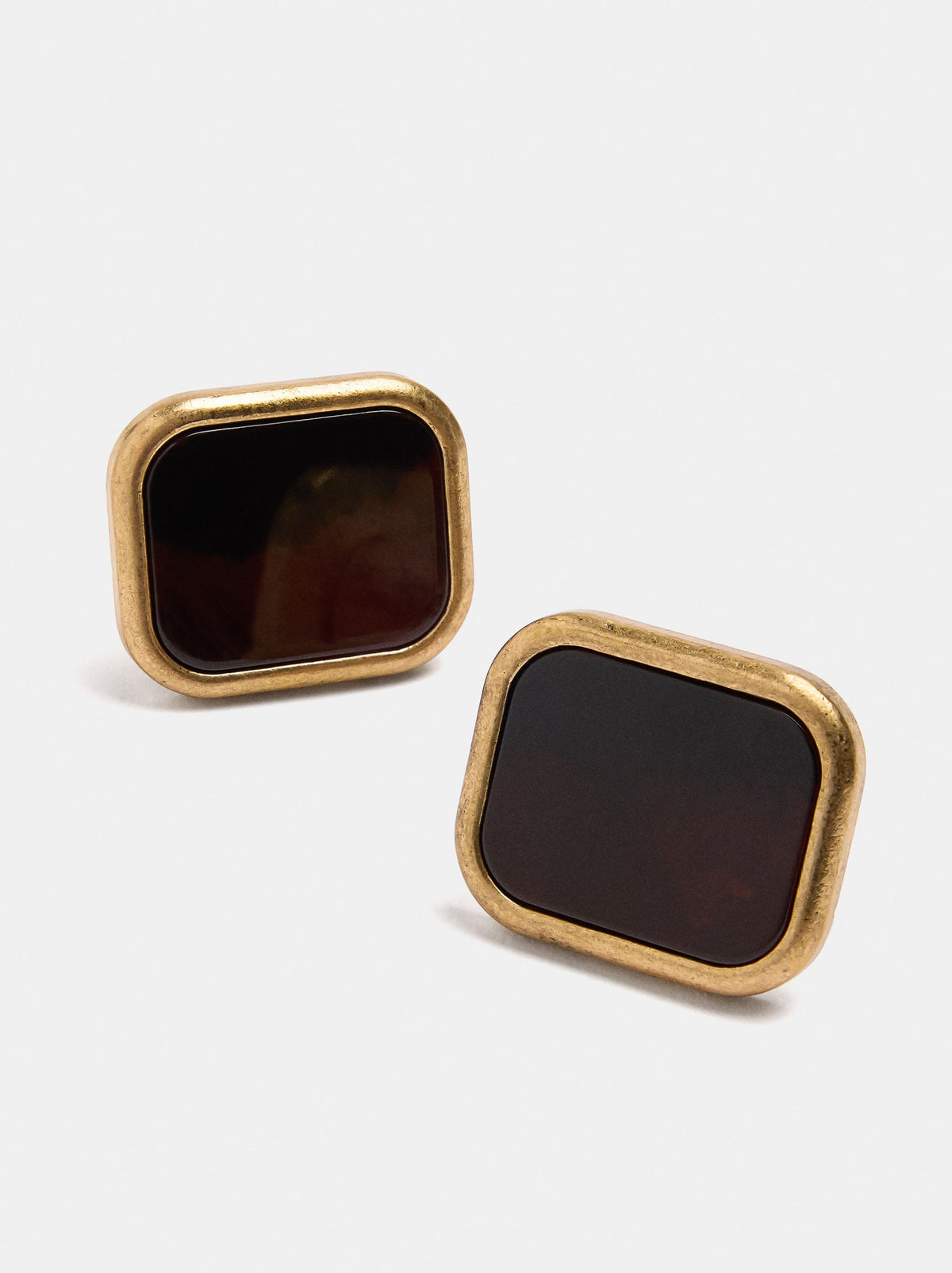 Maxi Square Stone-Effect Earrings