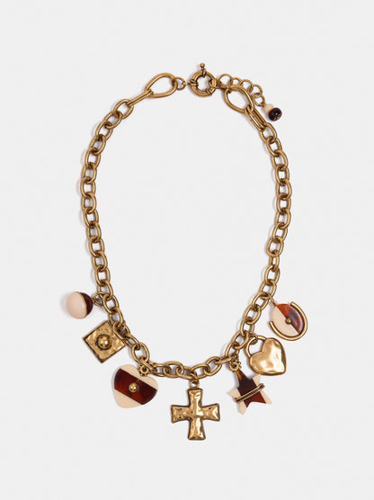 Short Link Necklace With Assorted Pendants