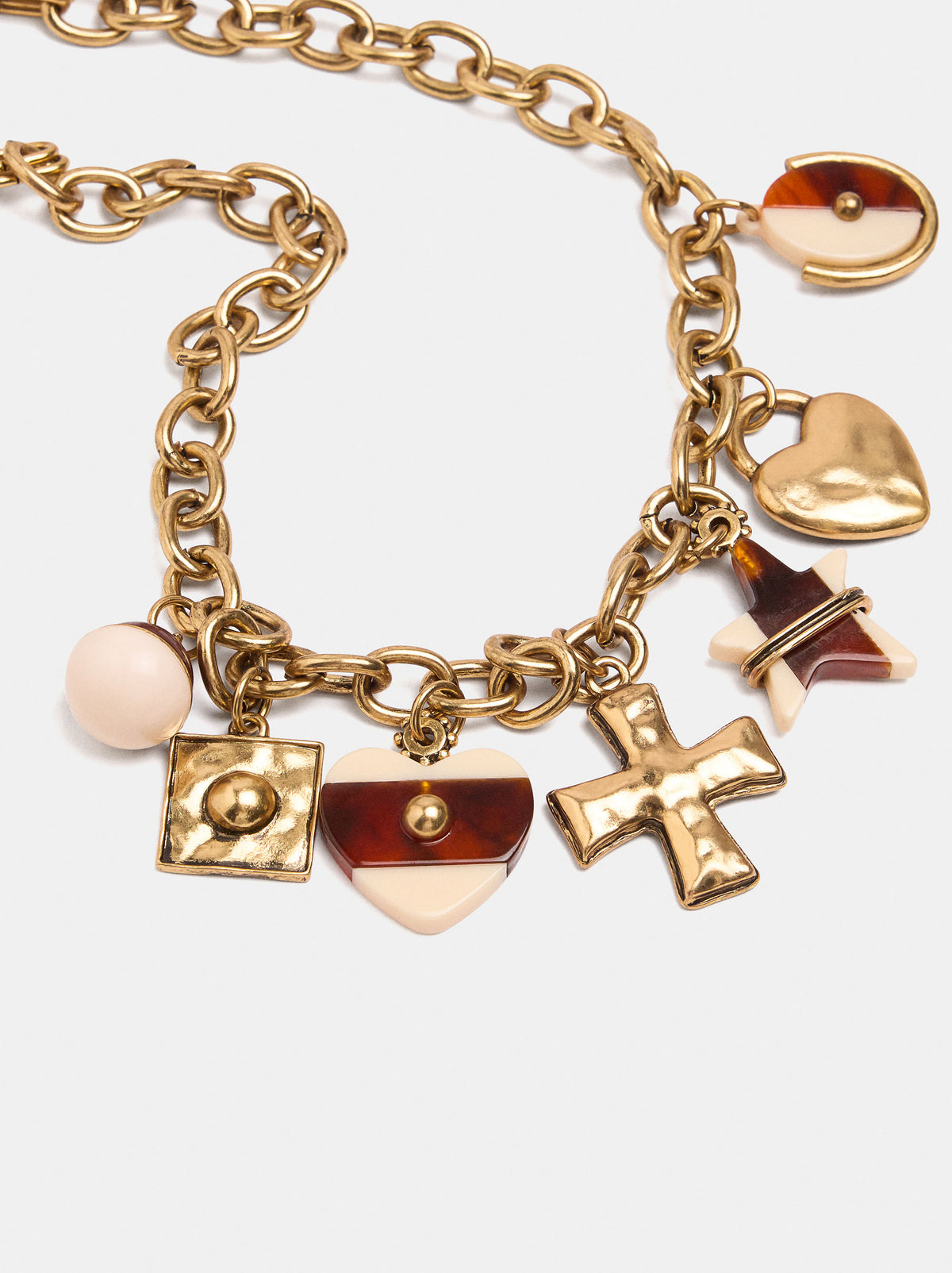 Short Link Necklace With Assorted Pendants