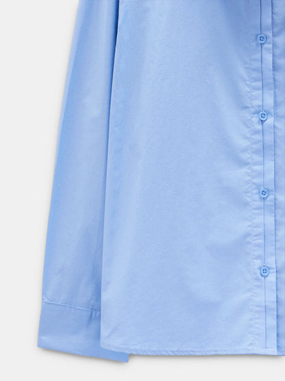 Plain Shirt With Integrated Scarf