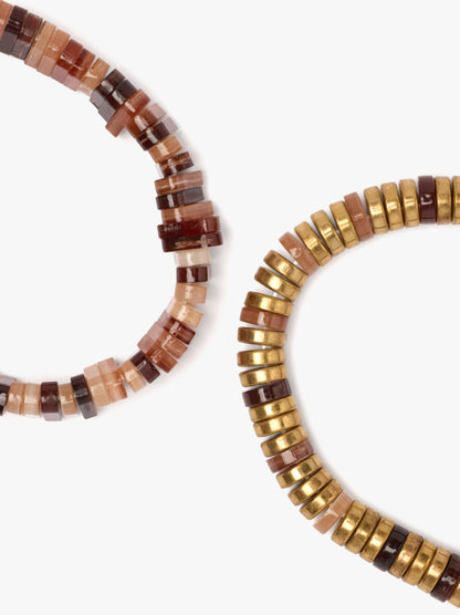 Set Of Elasticated Stone-Effect Bracelets