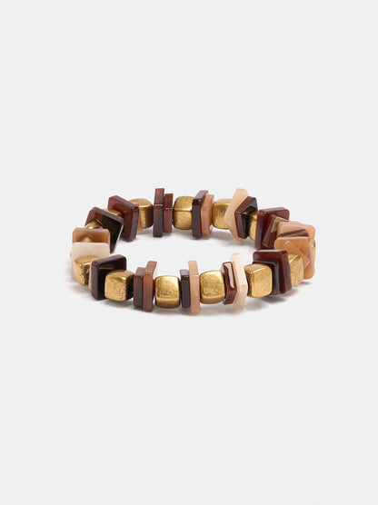 Elasticated Stone-Effect Bead Bracelet
