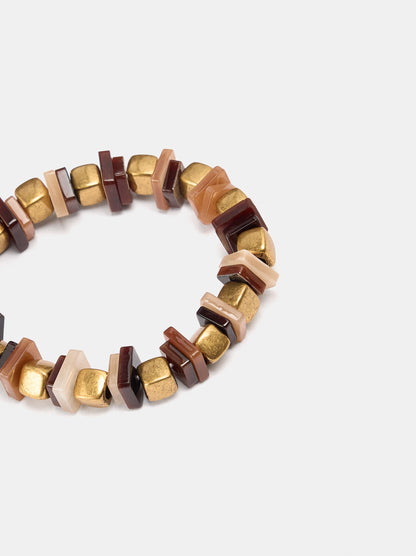 Elasticated Stone-Effect Bead Bracelet
