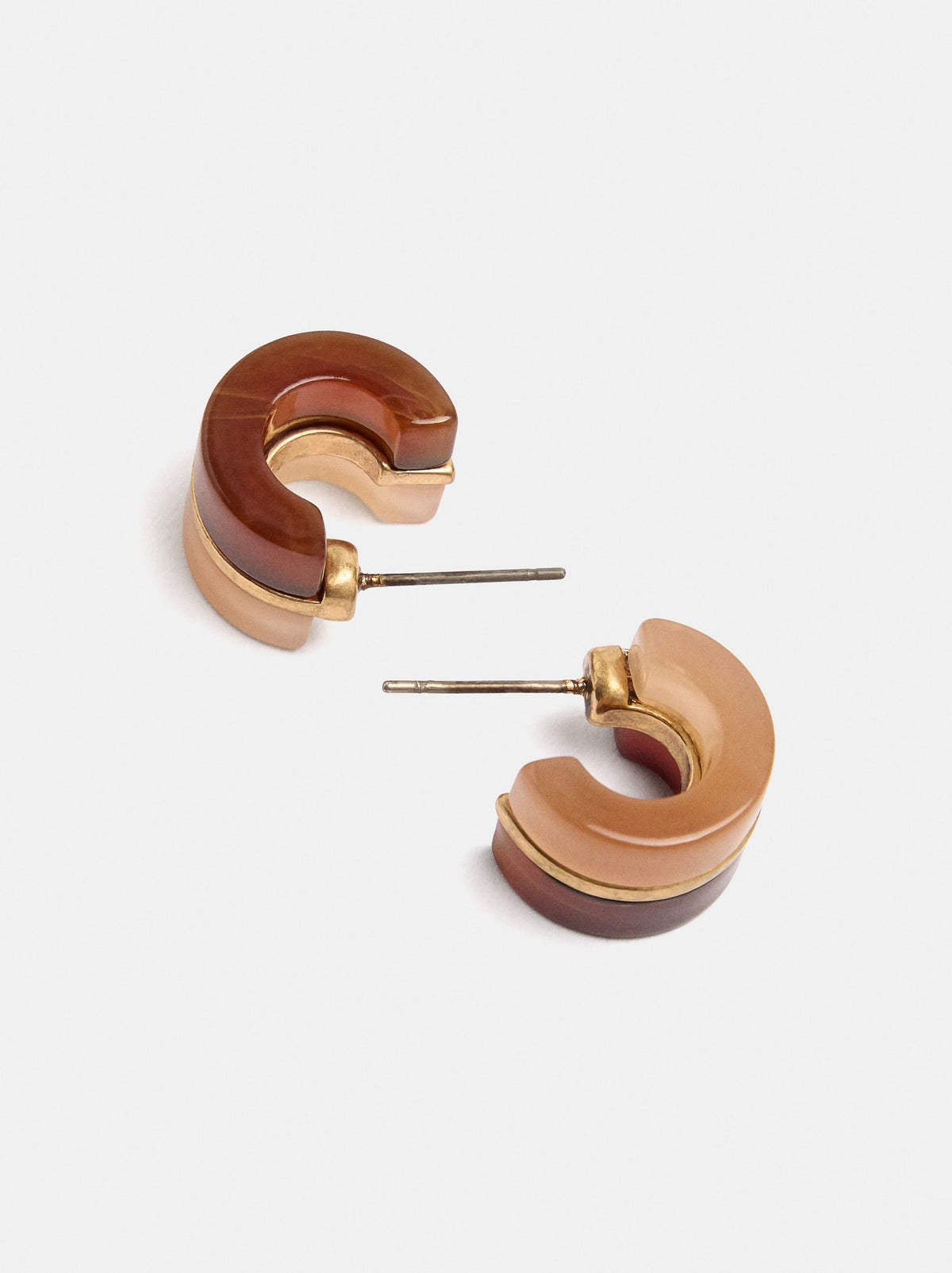 Large Bicolor Hoop Earrings