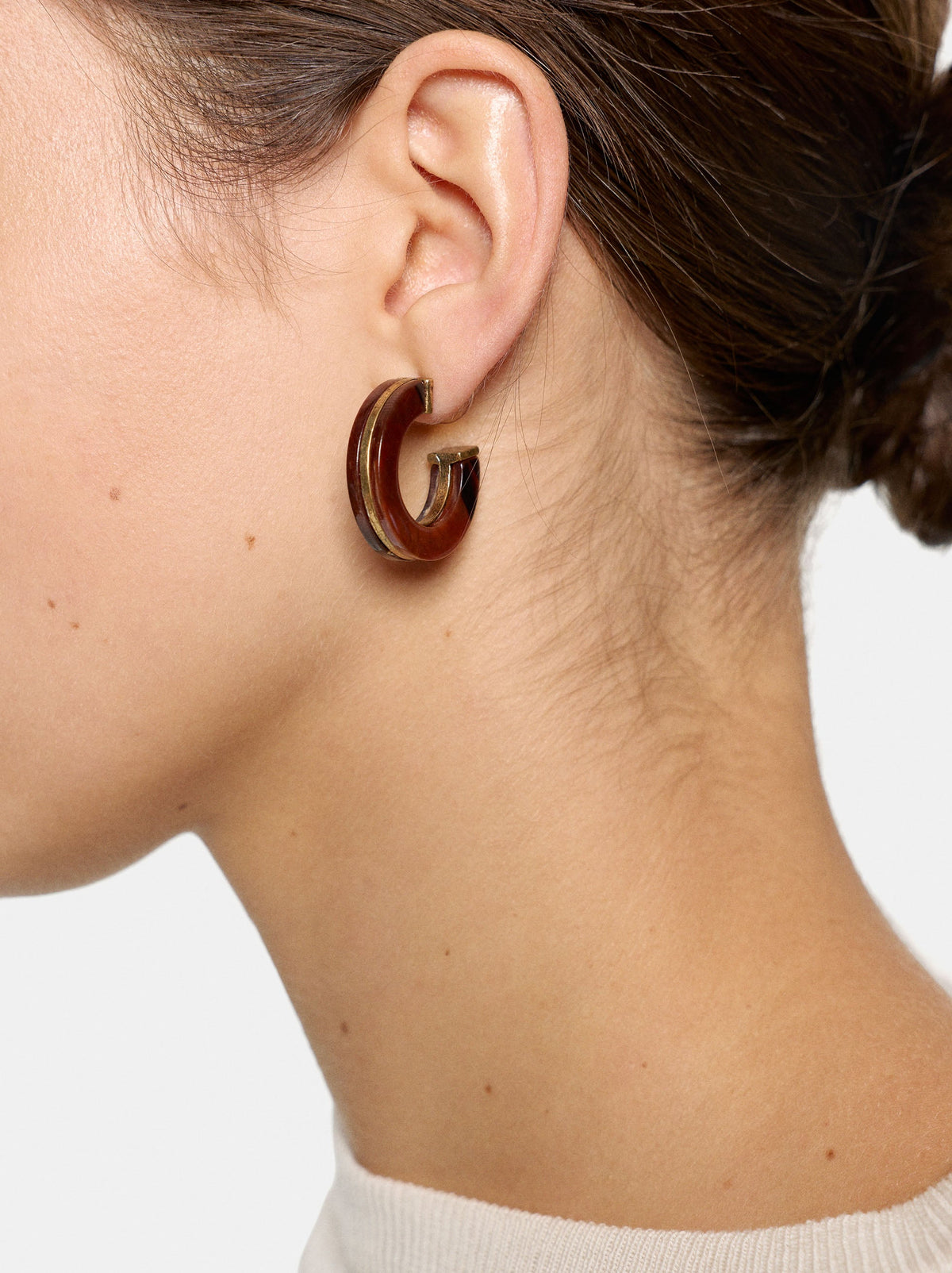 Open Resin Hoop Earrings
