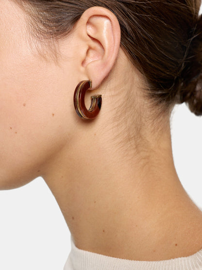 Open Resin Hoop Earrings