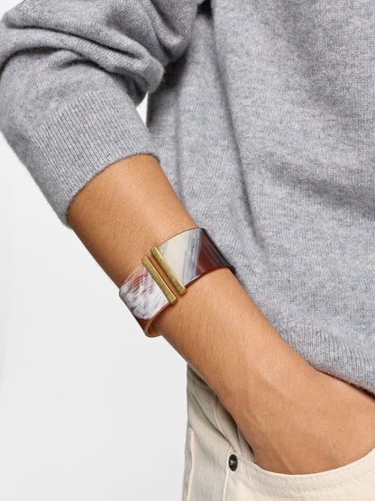 Wide Stone-Effect Bracelet