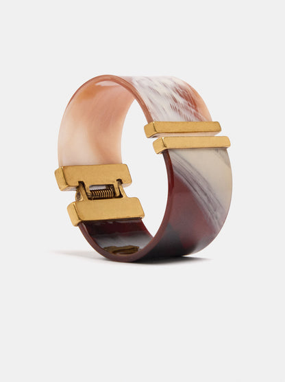 Wide Stone-Effect Bracelet