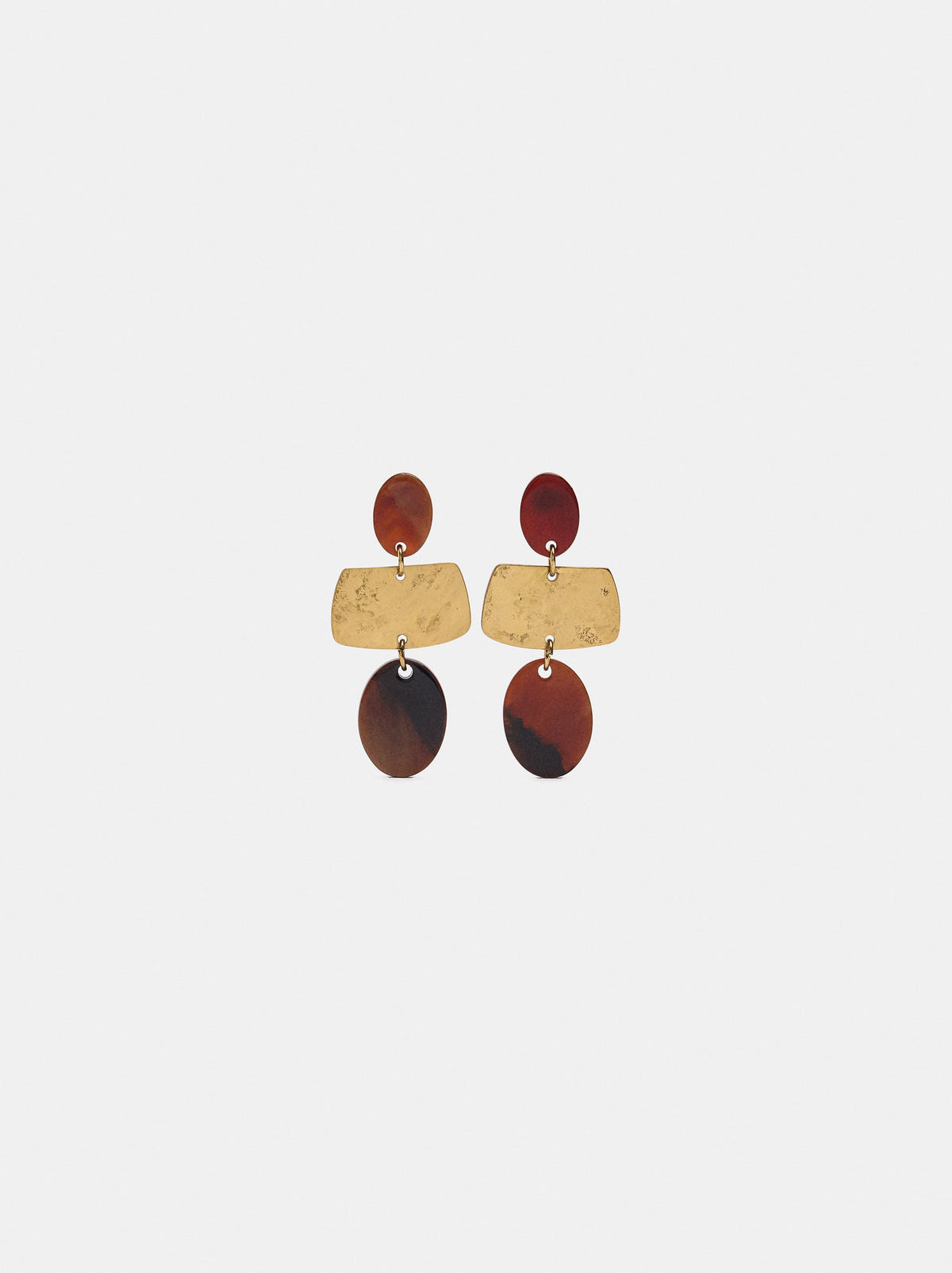 Geometric Stone-Effect Earrings