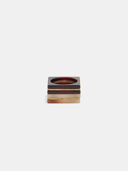 Set Of Bicolor Square Rings
