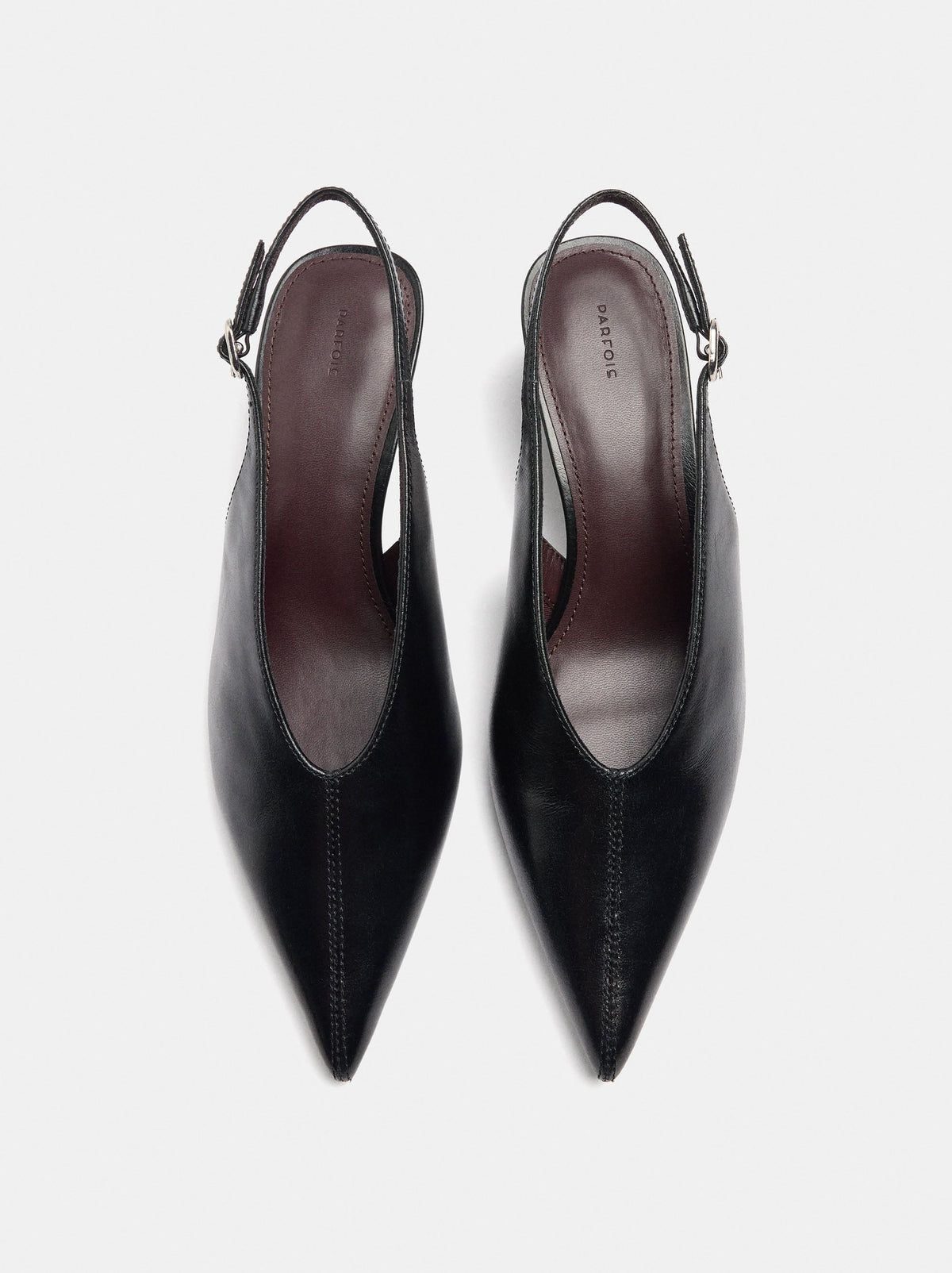 Leather High-Heeled Shoes