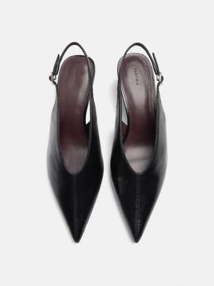 Leather High-Heeled Shoes