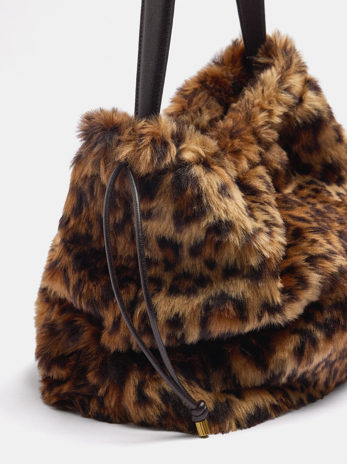 Animal Print Faux Fur Shoulder Bag