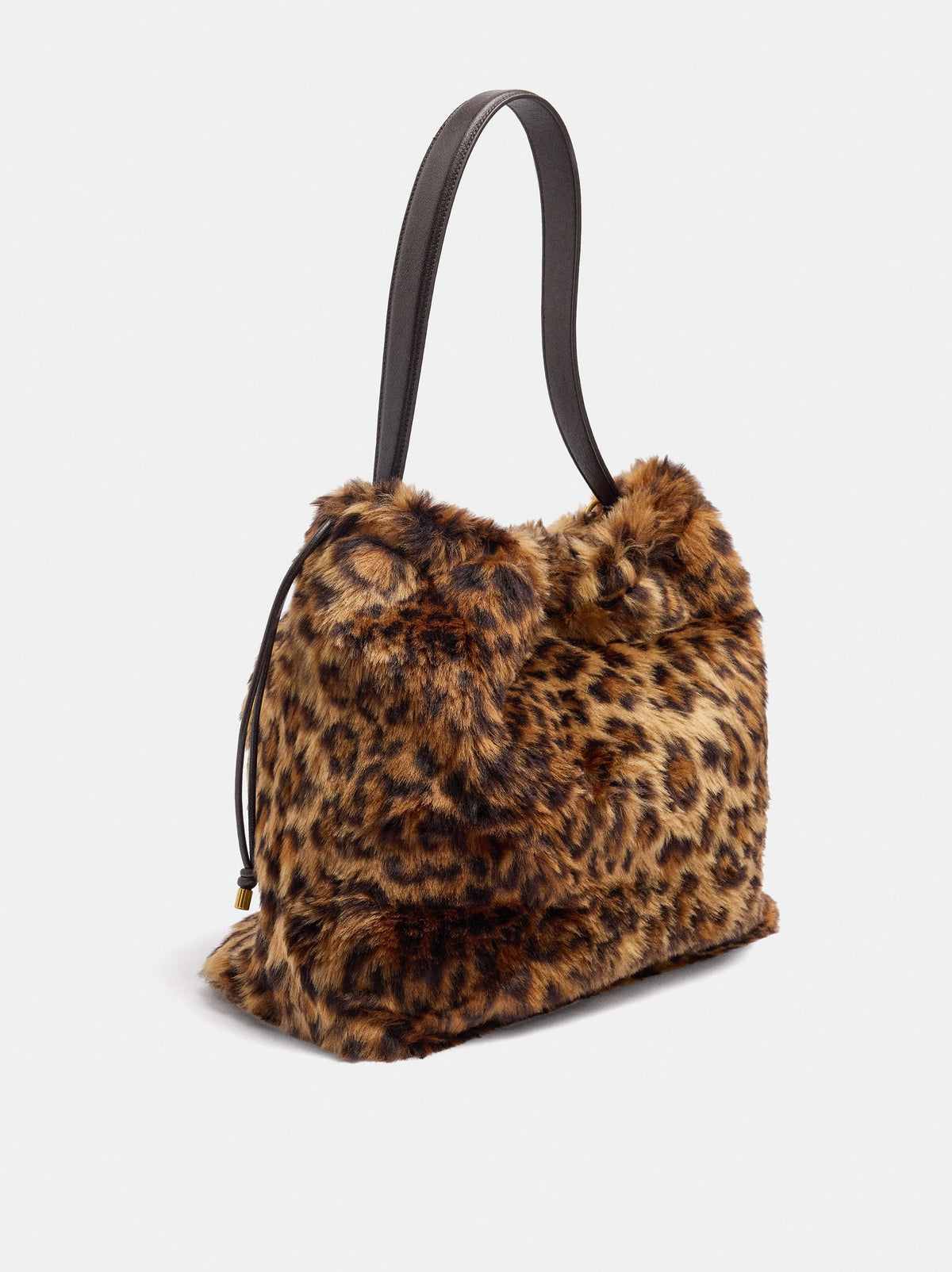 Animal Print Faux Fur Shoulder Bag