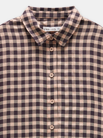 100% Lyocell Shirt Dress With Squares