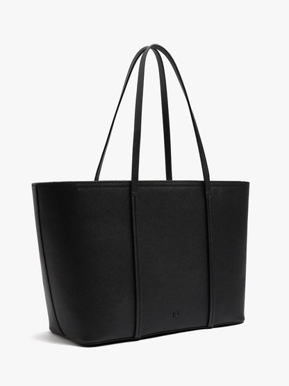 Textured Shopper Bag With Charm