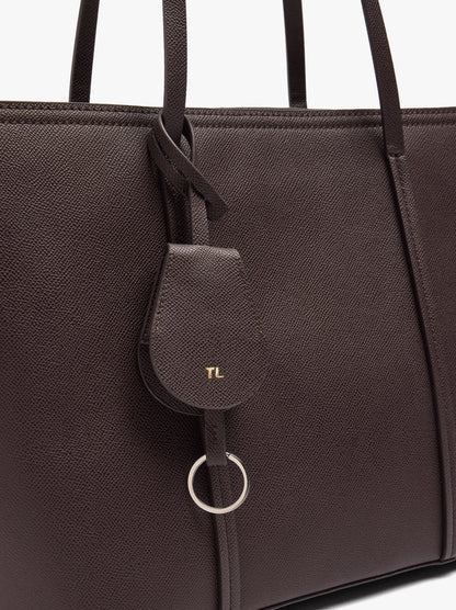 Textured Shopper Bag With Charm