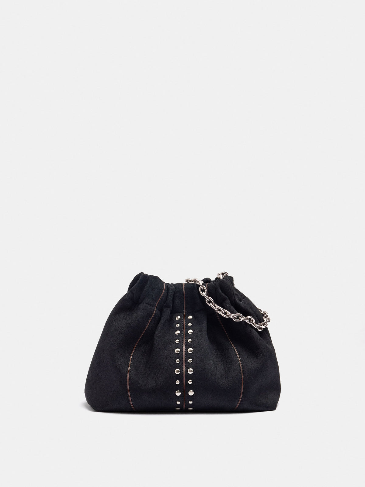 Leather-Effect Bucket Bag With Studs