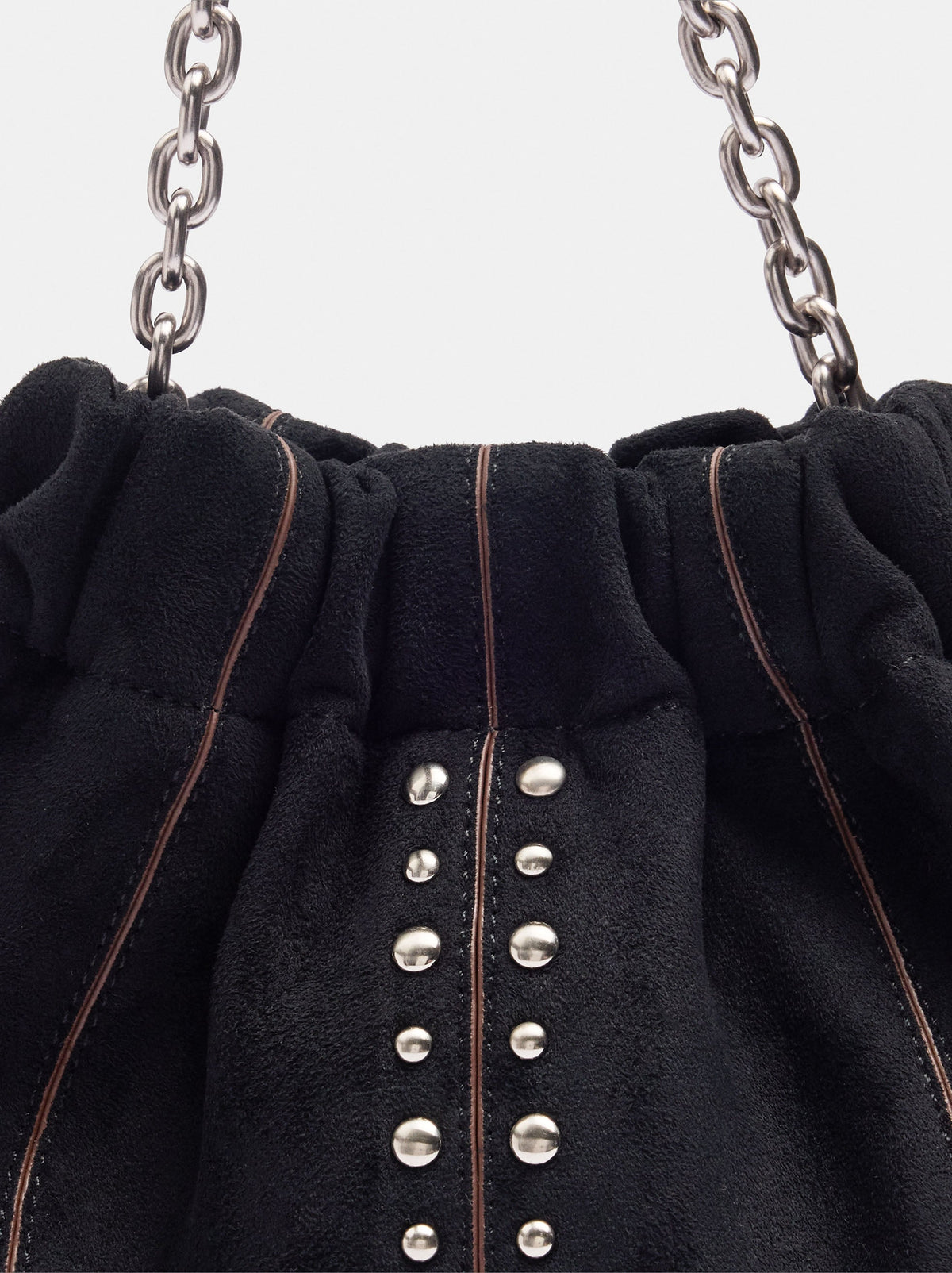 Leather-Effect Bucket Bag With Studs