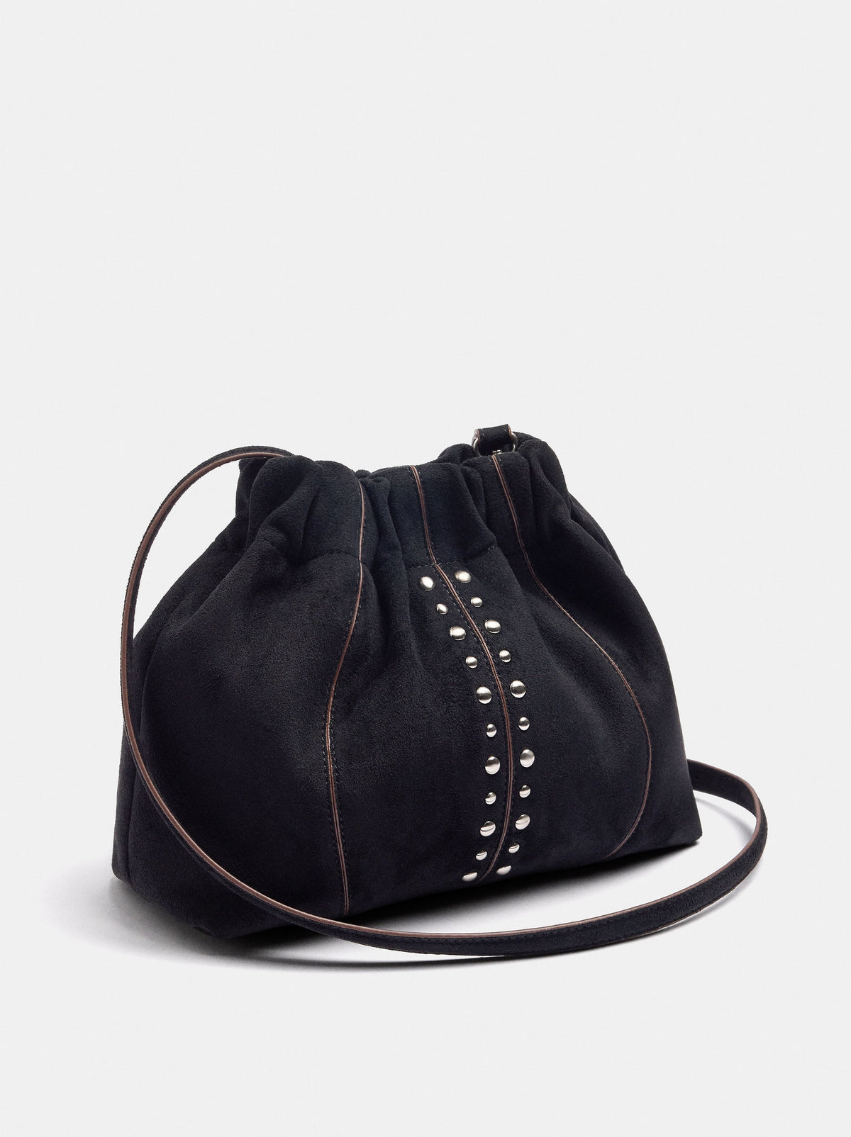 Leather-Effect Bucket Bag With Studs