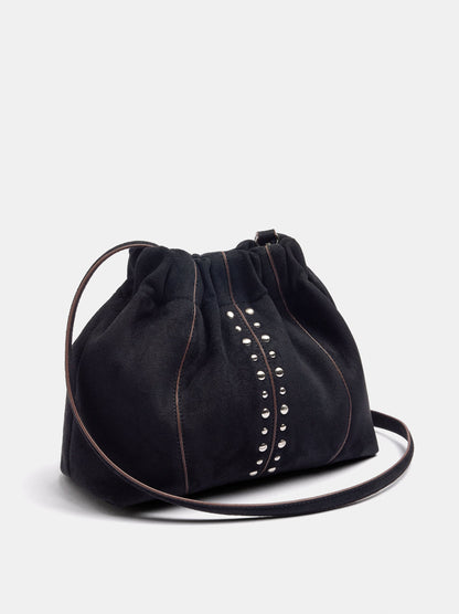 Leather-Effect Bucket Bag With Studs